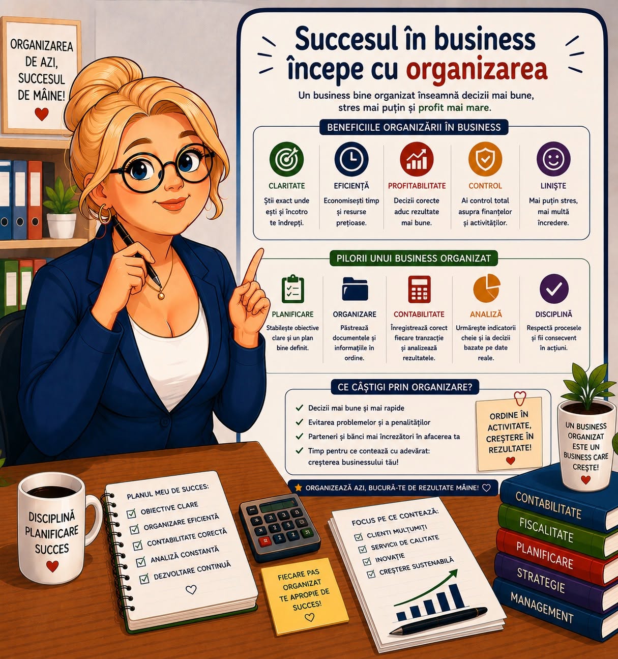 Succesul în business începe cu organizarea